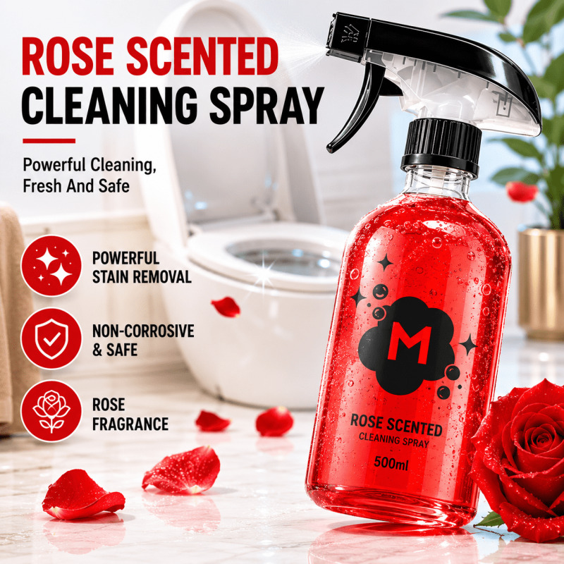 Home Fragrance Use - Toilet Cleaner Rose Fragrance Stain Remover