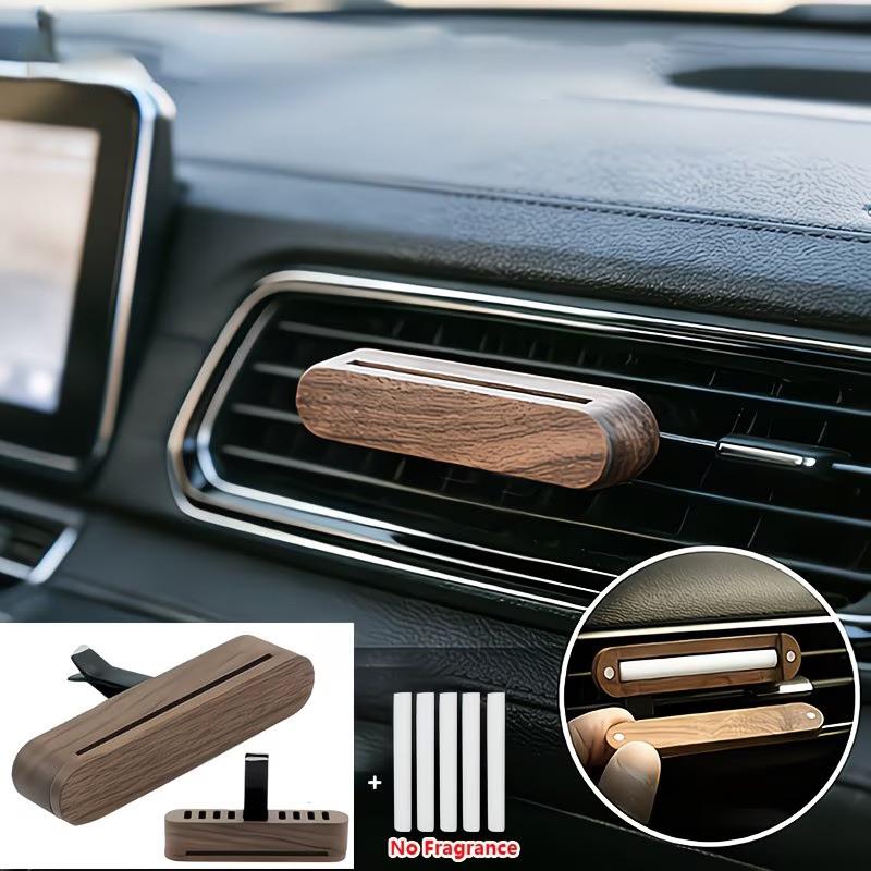 Home Fragrance Use - Refillable Wooden Car Air Vent Diffuser